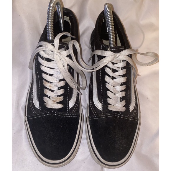 VAN OLD SKOOL BLACK WHITE STRIPE SUEDE LOW TOP SNEAKER Women SIZE 8 M - Picture 11 of 11
